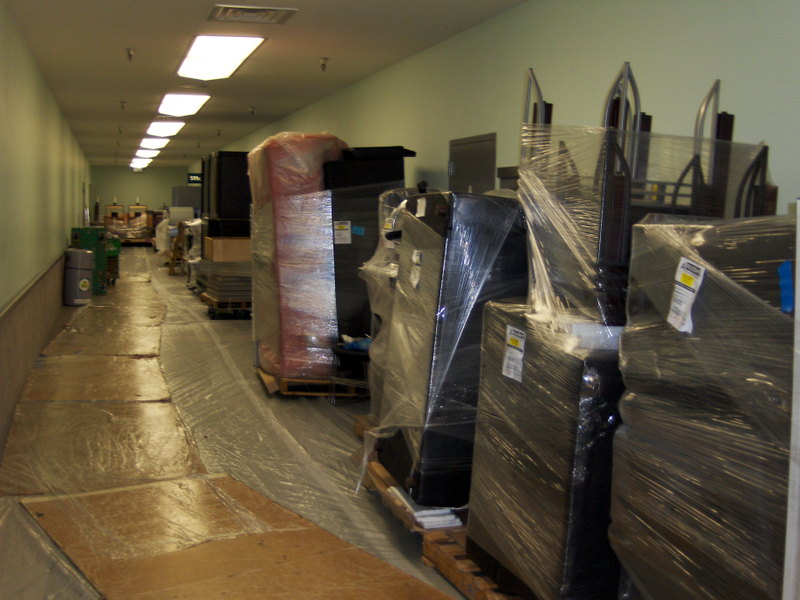 Illustration for article titled First Peek At E3 2008 (Boxes And Furniture Crap)